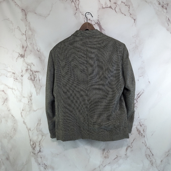 Emanuel Ungaro Blazer Mens Large 42 S Short Brown Silk Wool Sport Coat Jacket - Picture 6 of 12